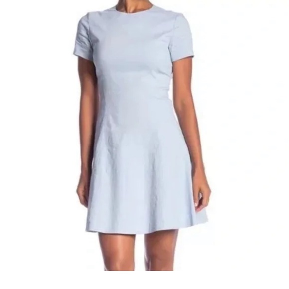 theory modern seamed shift dress Theory Shift Dress In Admiral Crepe - Black